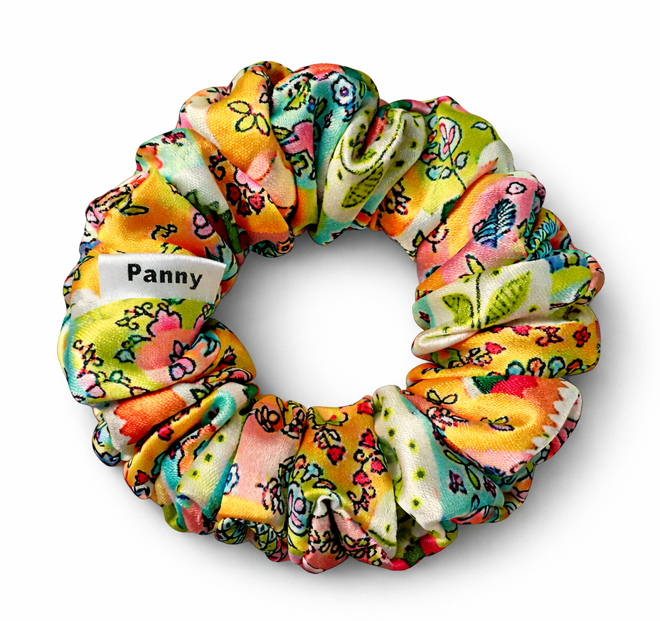 Panny Premium Satin Floral Hair Scrunchie