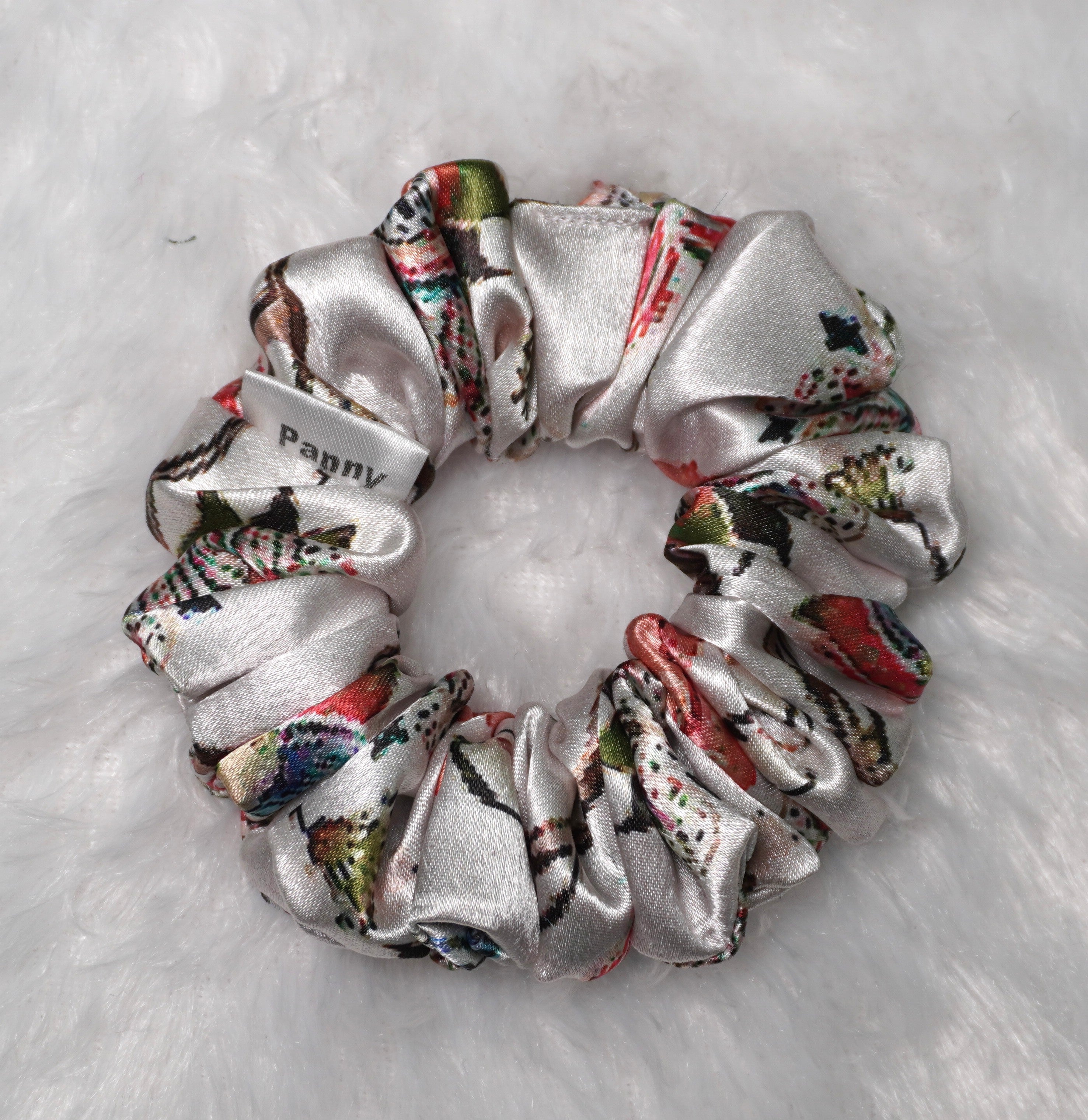 Panny Premium Satin Floral Hair Scrunchie