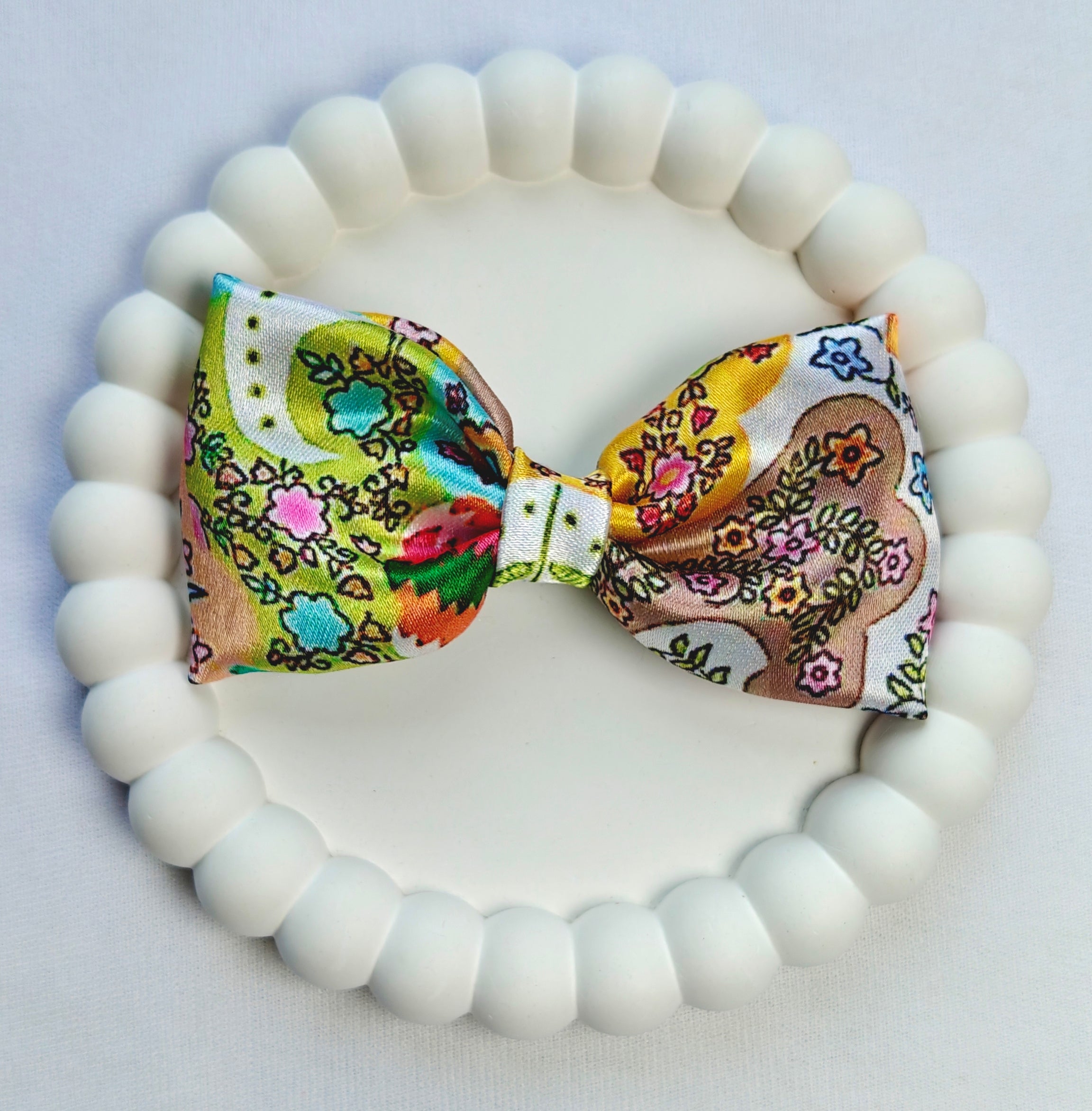 Premium Floral Bow Hair Clip for Women & Girls | Soft Fabric | Everyday & Party Wear