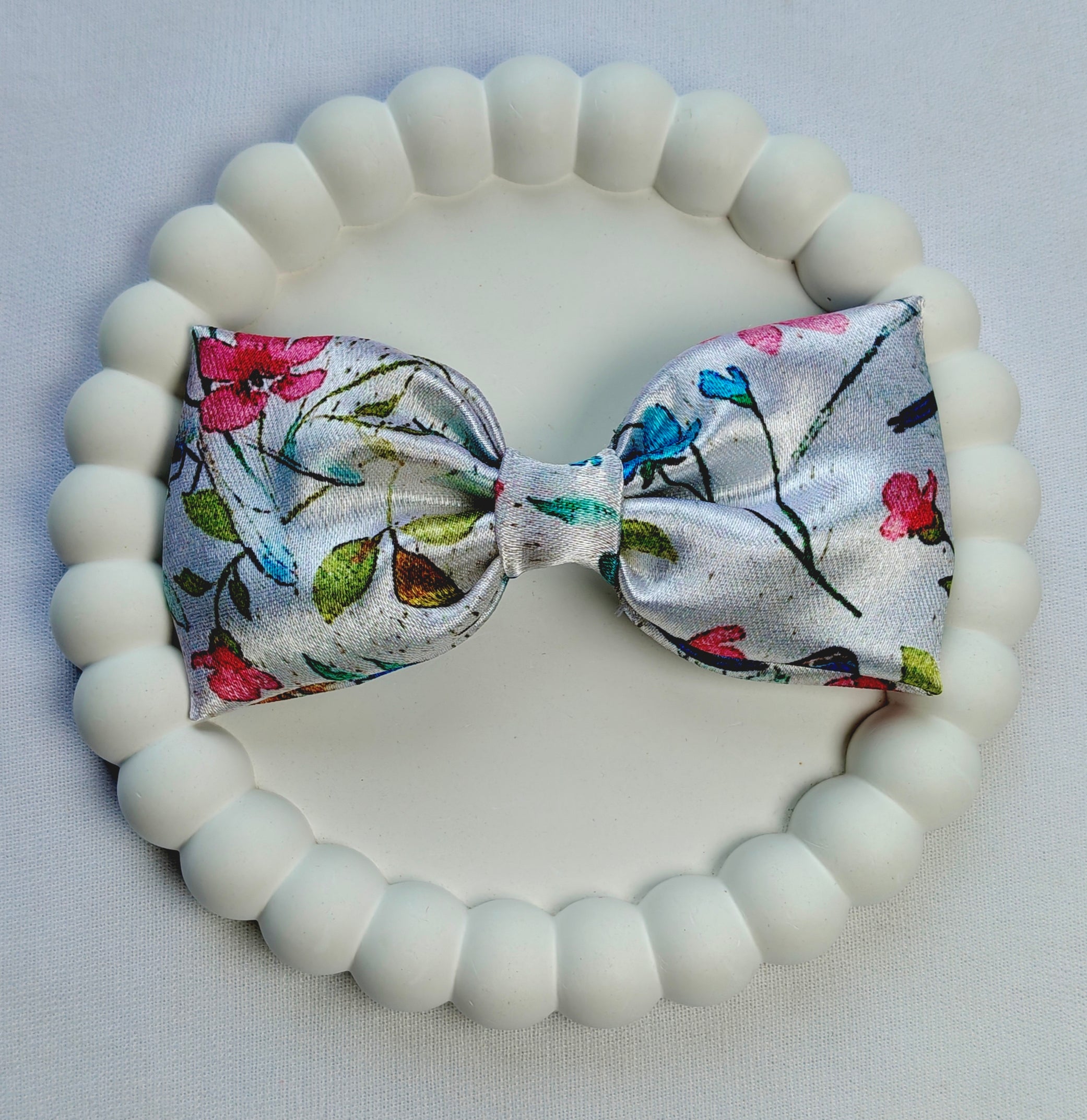 Premium Floral Bow Hair Clip for Women & Girls | Soft Fabric | Everyday & Party Wear