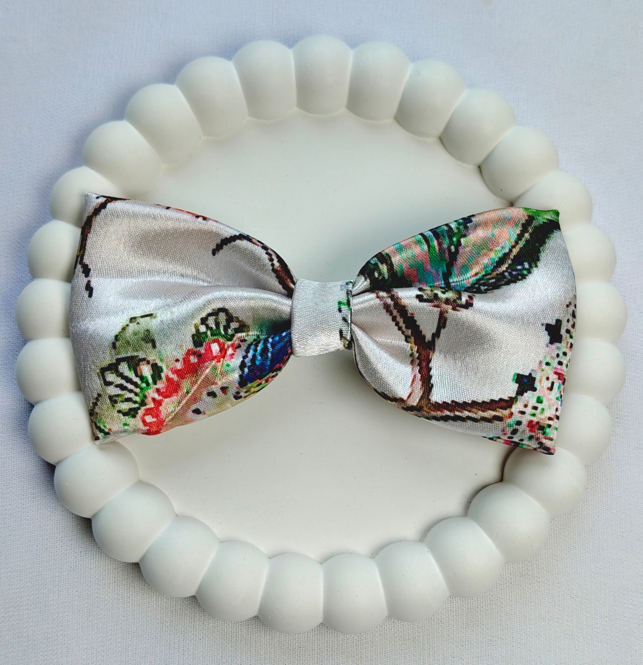 Premium Floral Bow Hair Clip for Women & Girls | Soft Fabric | Everyday & Party Wear